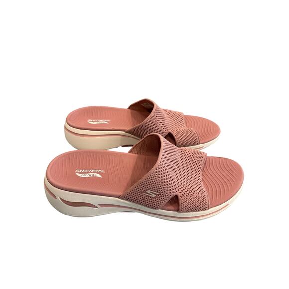 Skechers Go Arch Walk Women's Size 10 Pink Comfort Cushioned Open Toe Sandals - Picture 1 of 11